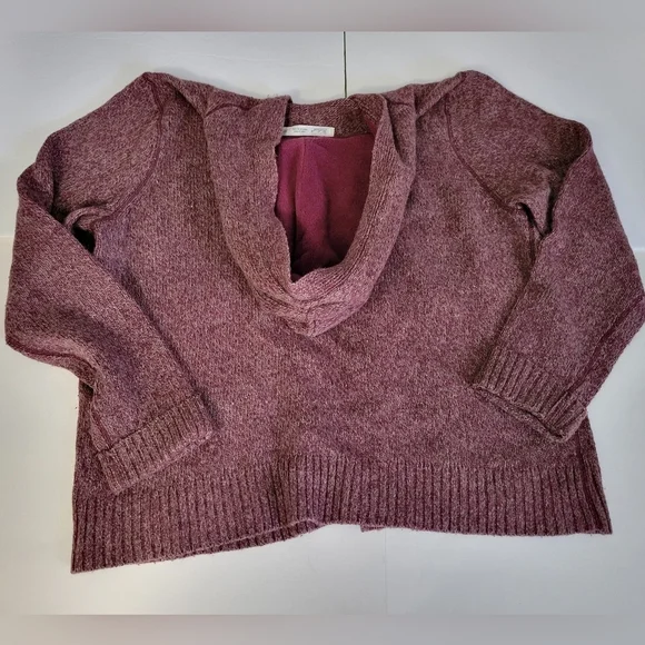 Woolrich Women's Maroon Hooded Button Front Cardigan Sweater - Picture 2 of 10